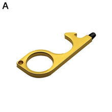 Load image into Gallery viewer, Easy Use No Touch Door Opener Hook Key Shape Portable Hygiene Hand Clean Brass For Elevator Button Closer Tool Multipurpose